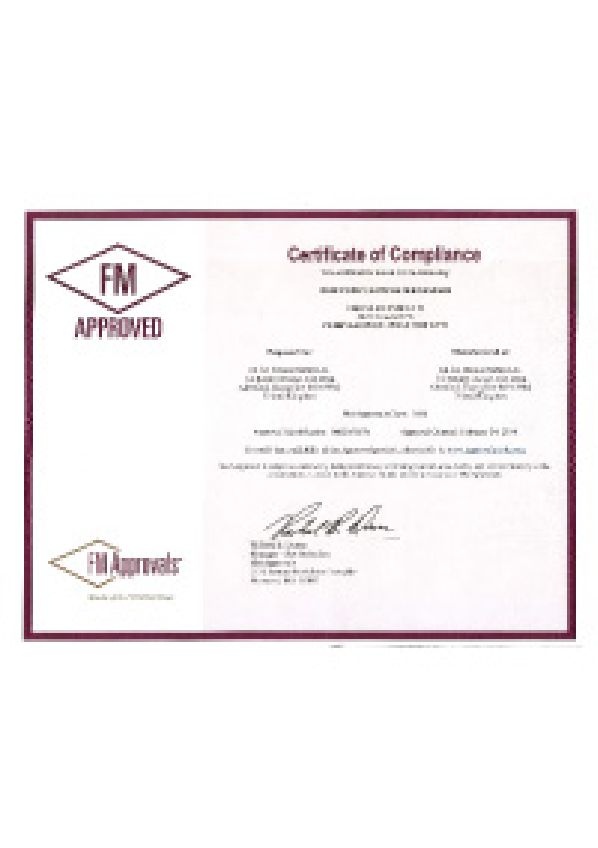 Influx FM Approval Certificate